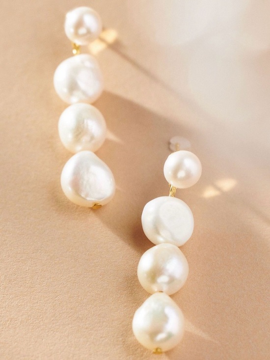 SHASHI Jewelry - New in Box SHASHI Anthropologie Ciel Pearl Drop Earrings